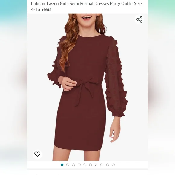 Tween girls semi-formal size 12 more burgundy red new never worn